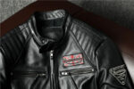 Vintage Embroidered Cowhide Moto Jacket – view 56