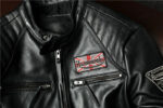 Vintage Embroidered Cowhide Moto Jacket – view 58