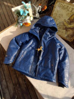 Hooded Genuine Leather Puffer Jacket – view 2