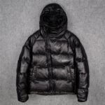 Hooded Genuine Leather Puffer Jacket – view 3