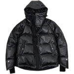 Hooded Genuine Leather Puffer Jacket – view 5