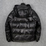 Hooded Genuine Leather Puffer Jacket – view 7