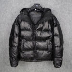 Hooded Genuine Leather Puffer Jacket – view 13