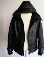 Hooded Genuine Leather Puffer Jacket – view 14