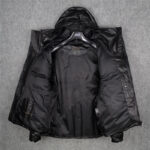 Hooded Genuine Leather Puffer Jacket – view 8
