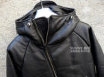 Hooded Genuine Leather Puffer Jacket – view 21