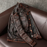 Vintage Brown Cowhide Motorcycle Jacket – view 5