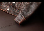Vintage Brown Cowhide Motorcycle Jacket – view 15