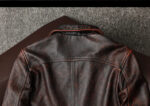 Vintage Brown Cowhide Motorcycle Jacket – view 16