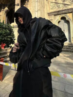 2-in-1 Hooded Faux Leather Jacket – view 9