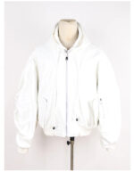 Oversized Hooded Faux Leather Bomber – view 31