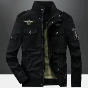 Military Pilot Patch Bomber Jacket – view 2