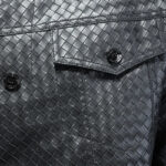 Woven-Texture Faux Leather Jacket – view 6