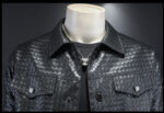 Woven-Texture Faux Leather Jacket – view 12