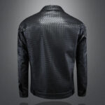 Woven-Texture Faux Leather Jacket – view 11