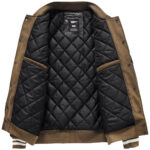 Brown Patchwork Varsity Jacket – view 3