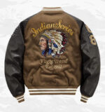 Brown Patchwork Varsity Jacket – view 9