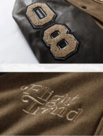 Brown Patchwork Varsity Jacket – view 13