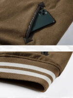 Brown Patchwork Varsity Jacket – view 16