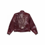 Burgundy Embroidered Letter Jacket – view 9