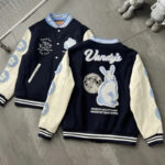 Towel-Embroidered Baseball Jersey Jacket – view 2