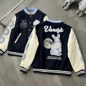 Towel-Embroidered Baseball Jersey Jacket – view 2