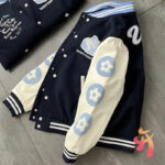 Towel-Embroidered Baseball Jersey Jacket – view 5