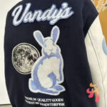 Towel-Embroidered Baseball Jersey Jacket – view 7