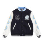 Towel-Embroidered Baseball Jersey Jacket – view 10