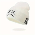 Sad Face Embroidered Beanie – view 3