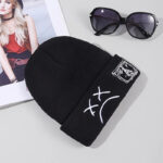 Sad Face Embroidered Beanie – view 4